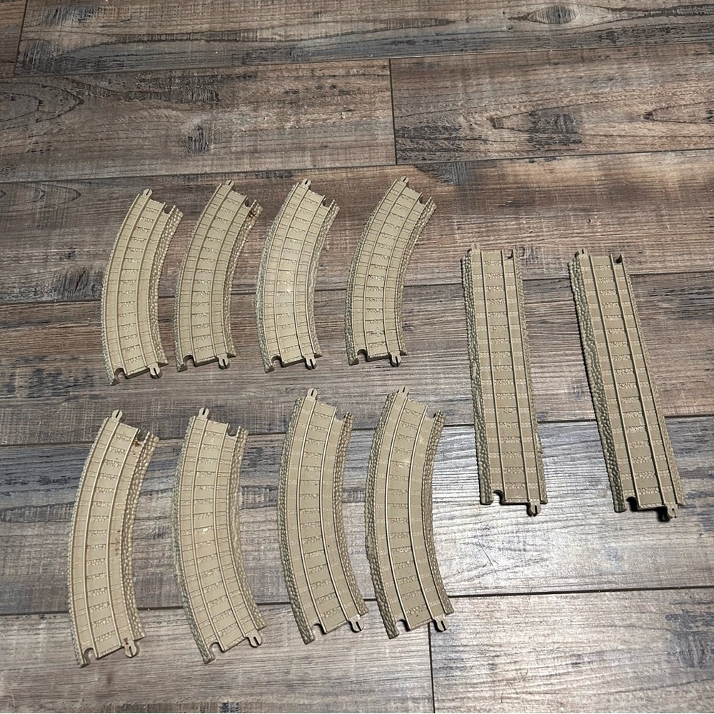 Thomas Trackmaster Replacement Long & Curved Tracks Tan Beige Lot of 10 Pcs